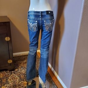 MISS ME Chloe Boot envelope pocket jeans 28 x 33